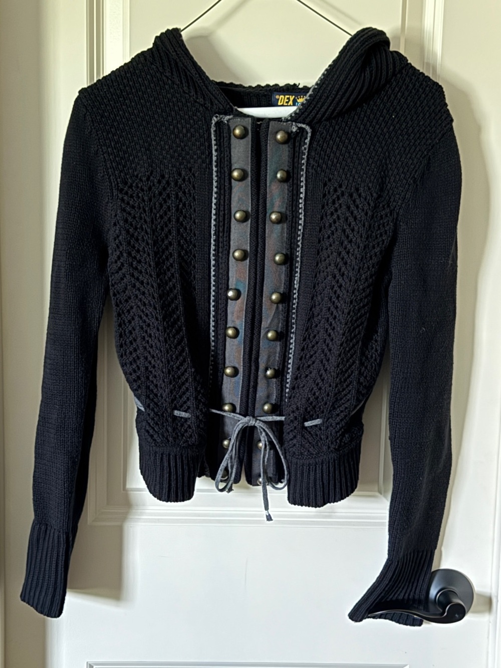 Vintage Y2K Napoleon Military Button Hooded Sweater